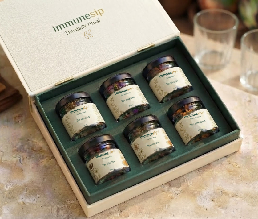 The six-tea collection packaging
